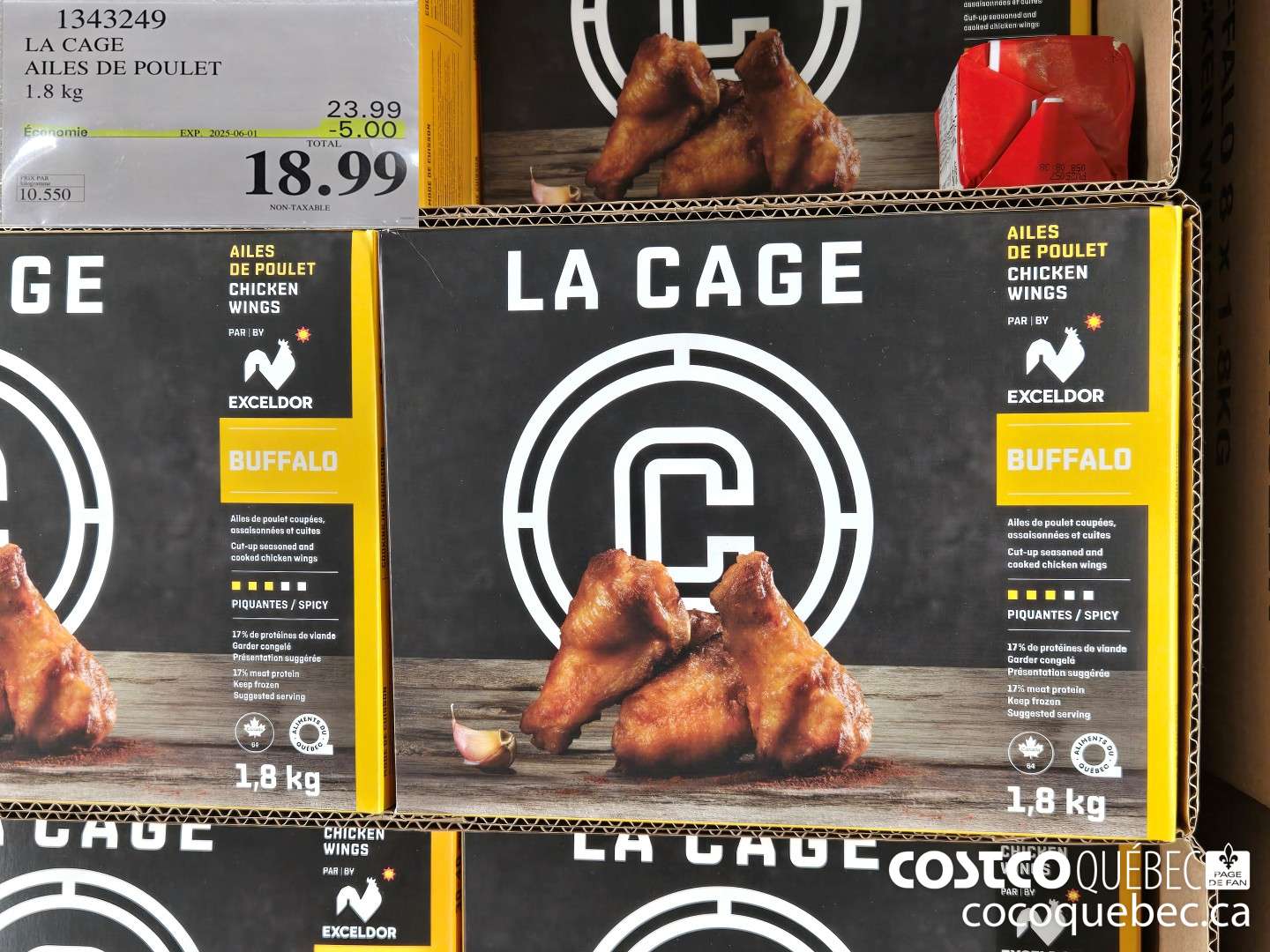 1343249 LA. CAGE AILES DE POULET 1.8 kg  ($5.00 INSTANT SAVINGS EXPIRES ON 2025-06-01) $18.99