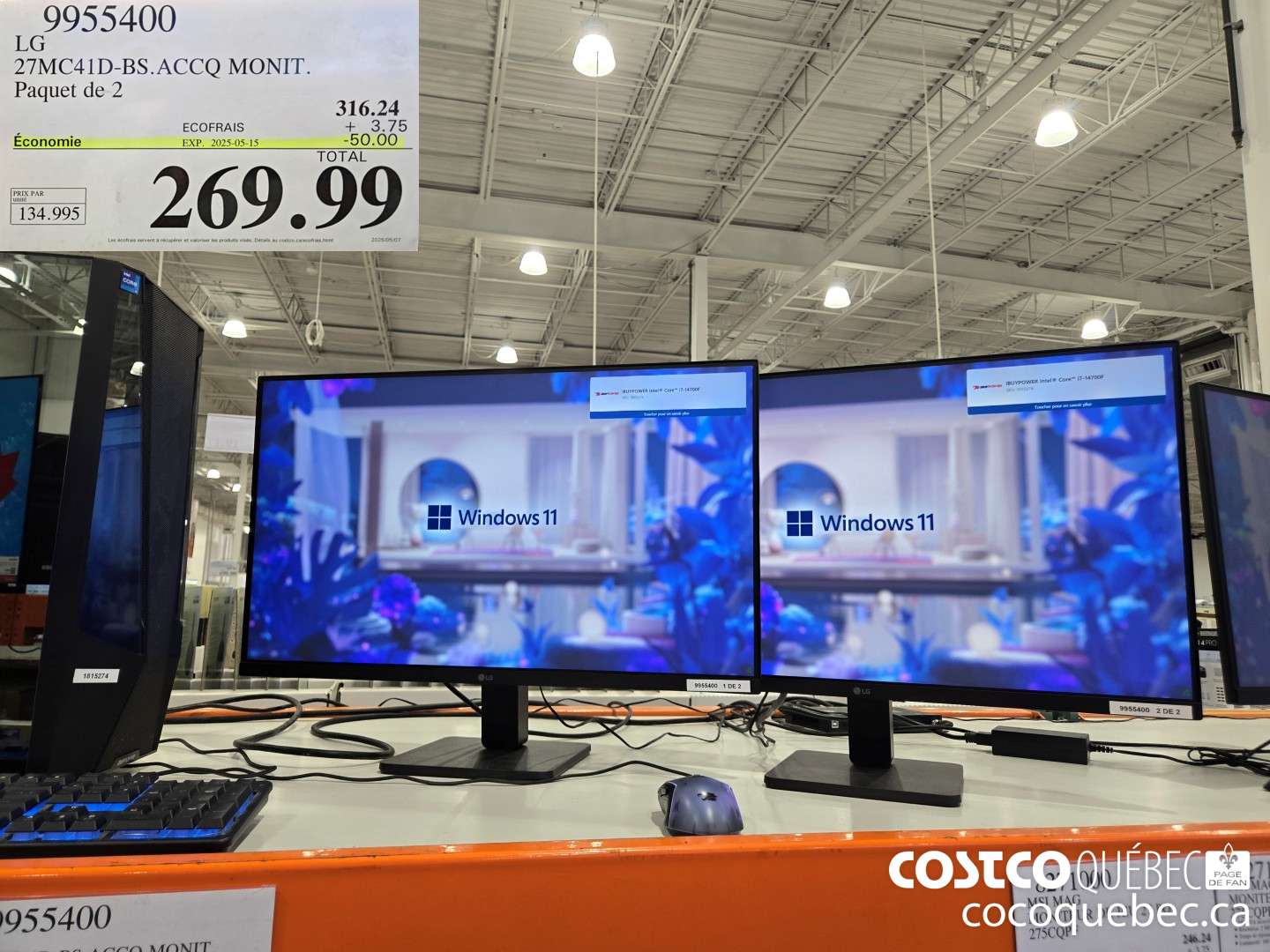 9955400 LG Paquet de 2  ($50.00 INSTANT SAVINGS EXPIRES ON 2025-05-15) $269.99