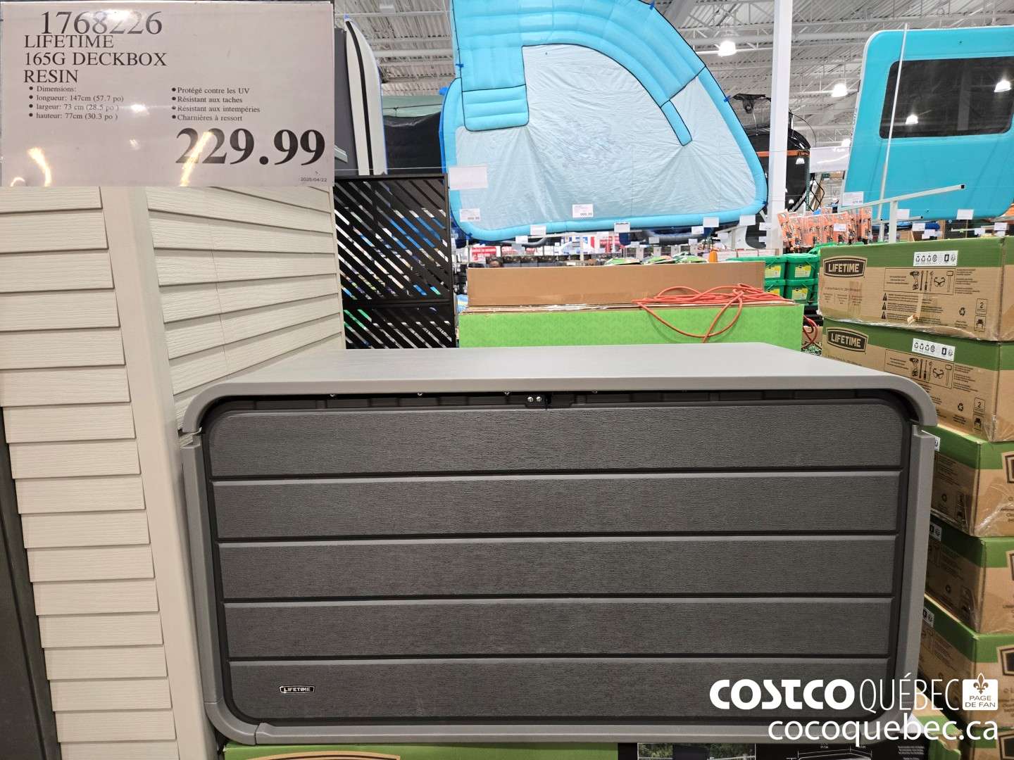 1768226 LIFETIME 165G DECKBOX RESIN  $229.99