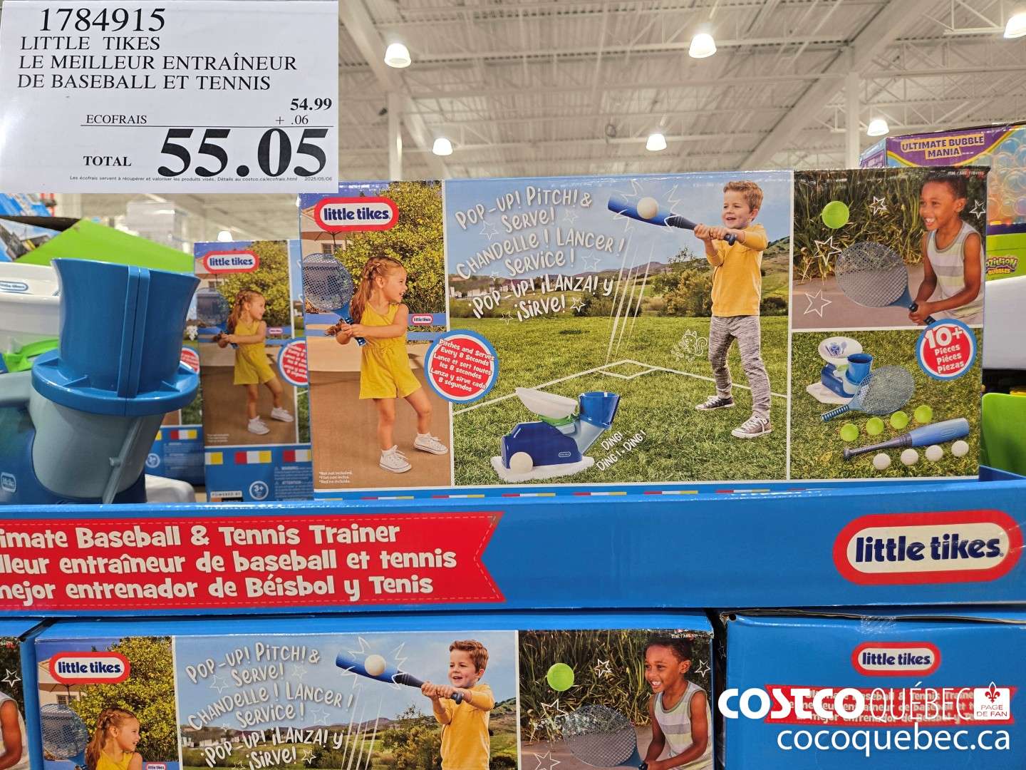 1784915 LITTLE TIKES LE MEILLEUR ENTRAINEUR DE BASEBALL ET TENNIS  $55.05