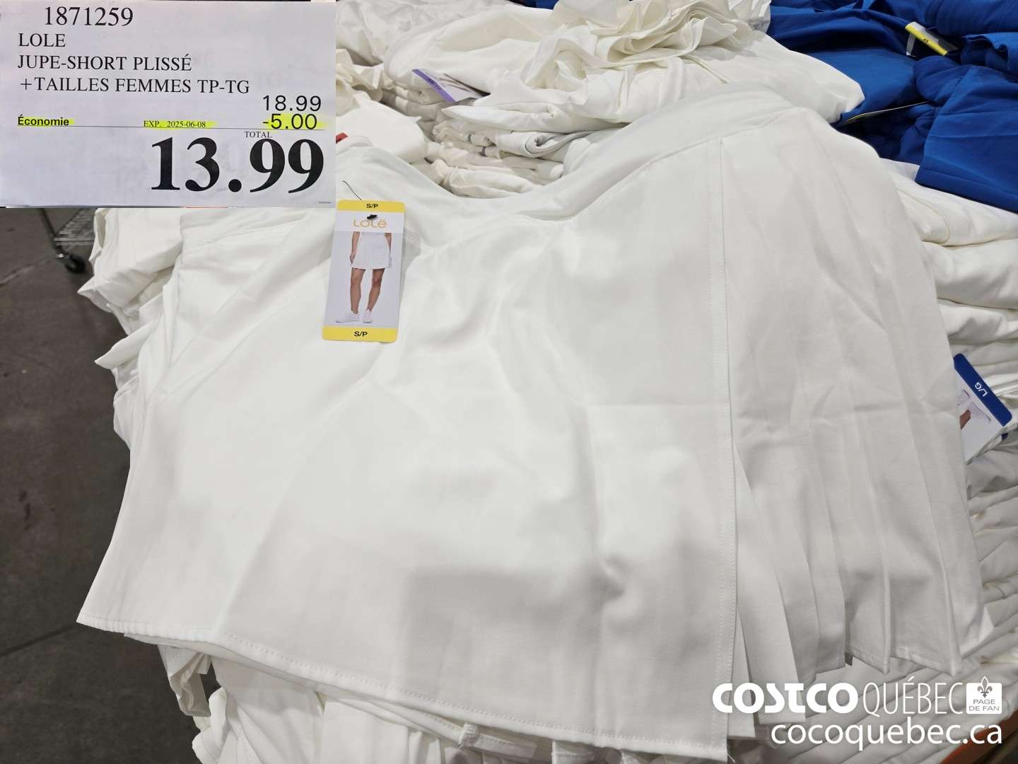 1871259 LOLE JUPE-SHORT PLISSE +TAILLES FEMMES TP-TG  ($5.00 INSTANT SAVINGS EXPIRES ON 2025-06-08) $13.99