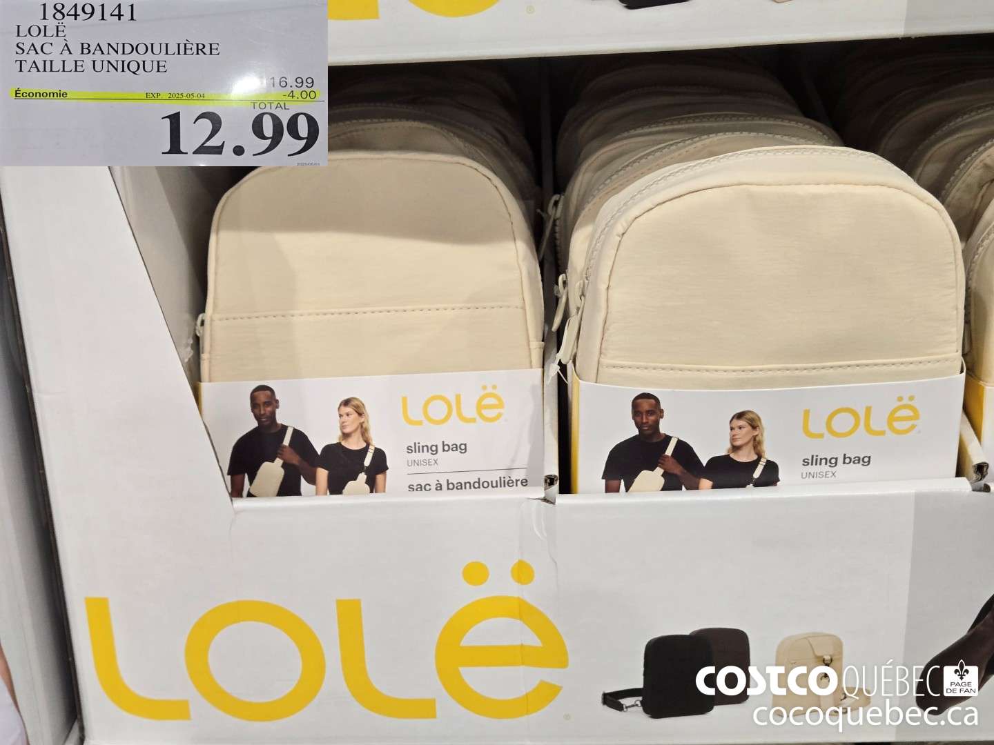 1849141 LOLE SAC A BANDOULIERE TAILLE UNIQUE  ($4.00 INSTANT SAVINGS EXPIRES ON 2025-05-04) $12.99