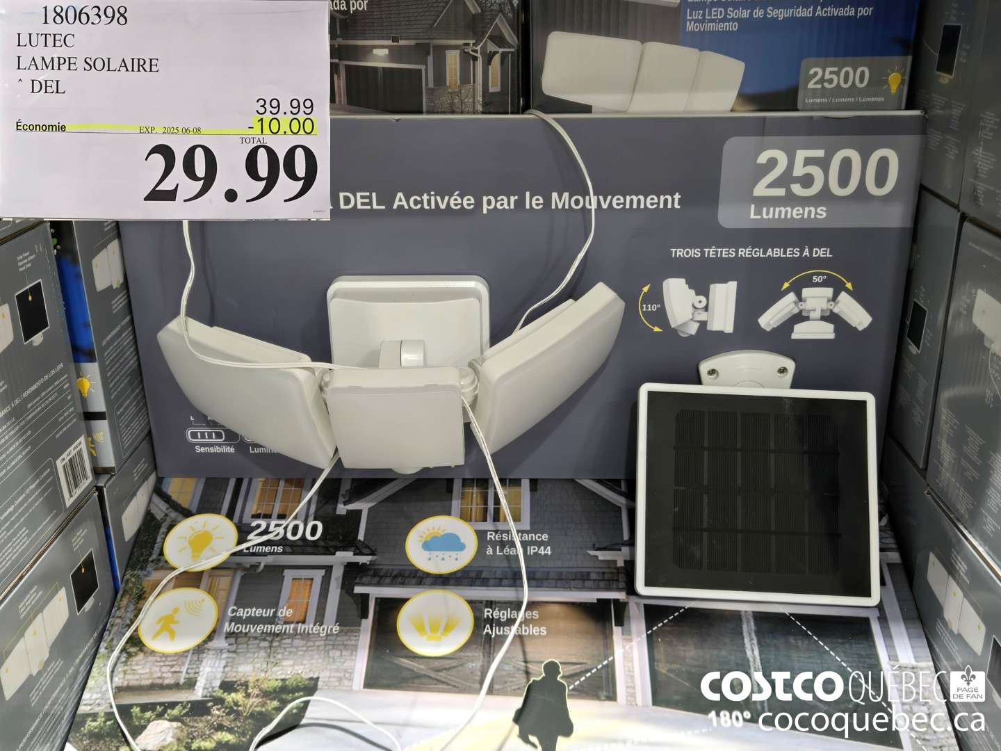 1806398 LUTEC LAMPE SOLAIRE  ($10.00 INSTANT SAVINGS EXPIRES ON 2025-06-08) $29.99