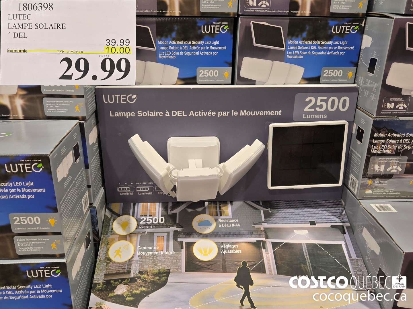 1806398 LUTEC LAMPE SOLAIRE  ($10.00 INSTANT SAVINGS EXPIRES ON 2025-06-08) $29.99