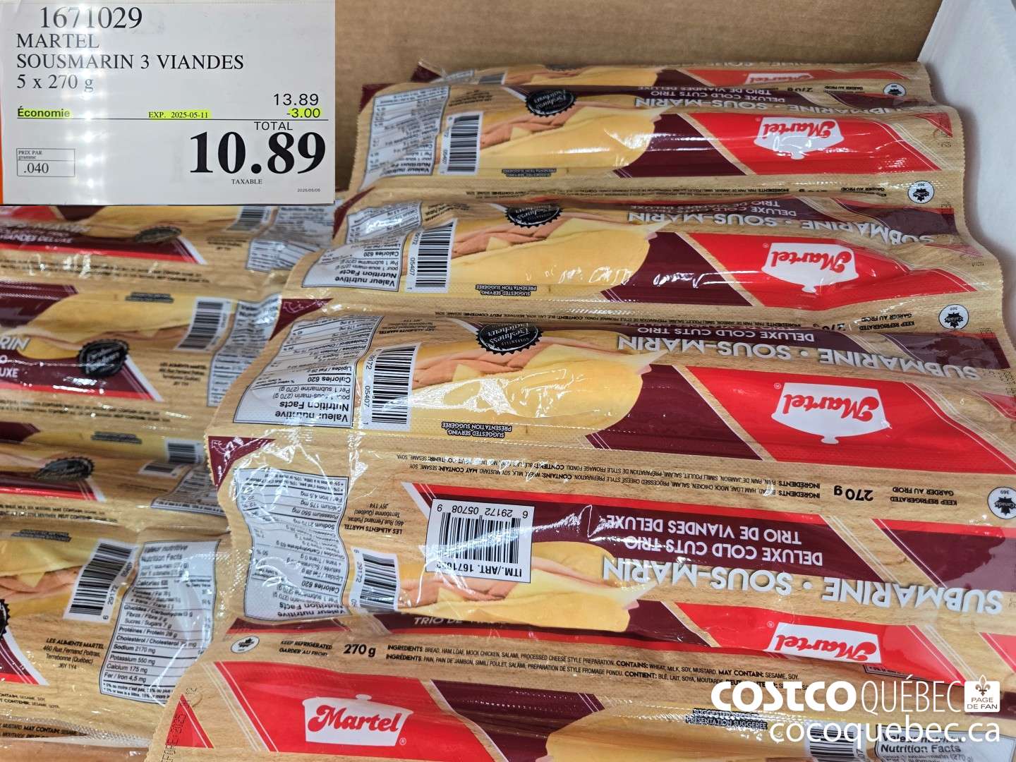 1671029 MARTEL SOUSM ARIN 3 VIANDES  ($3.00 INSTANT SAVINGS EXPIRES ON 2025-05-11) $10.89