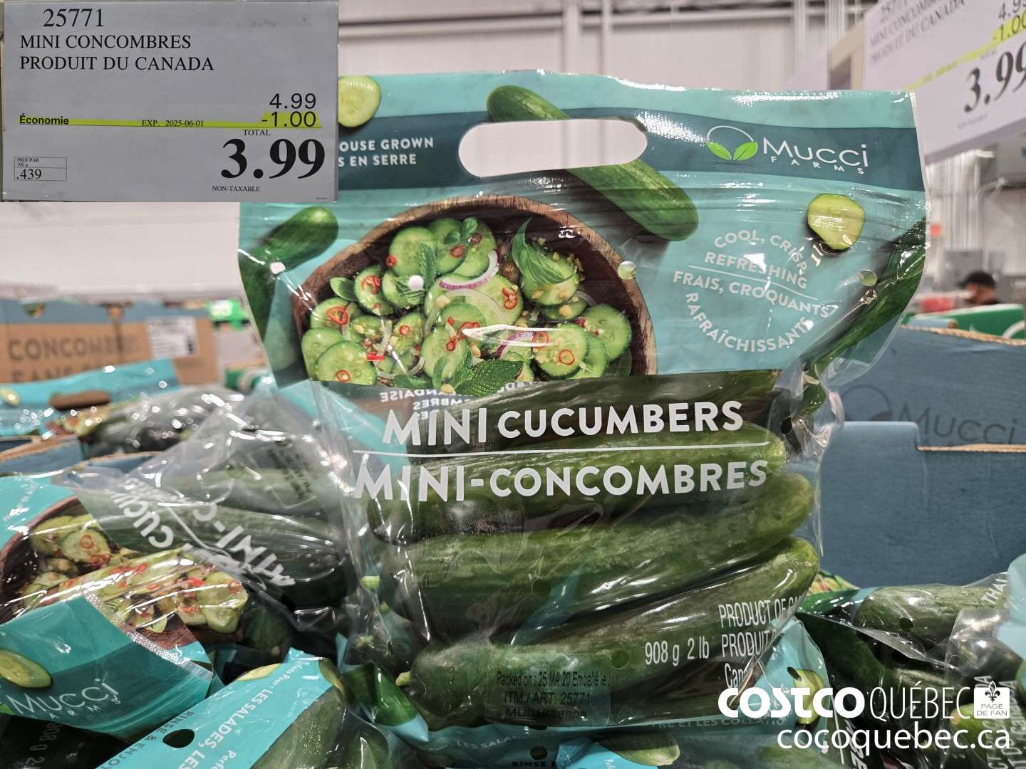 25771 MINI CONCOMBRES PRODUIT DU CANADA  ($1.00 INSTANT SAVINGS EXPIRES ON 2025-06-01) $3.99