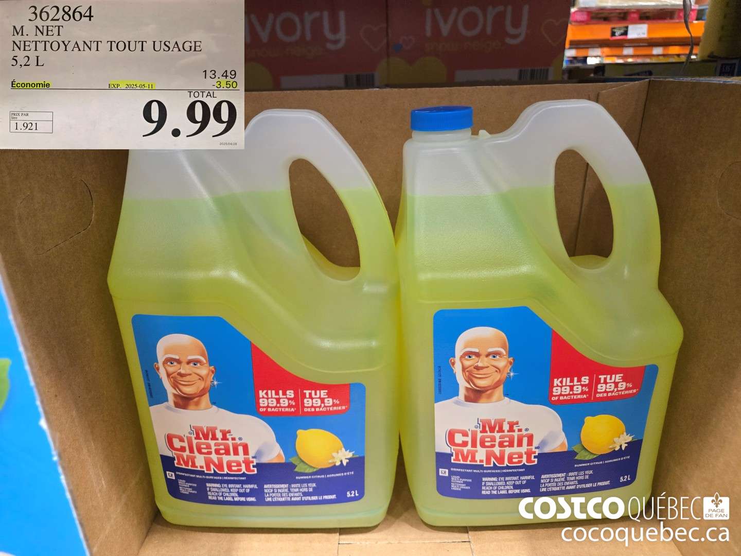 362864 M. NET TOUT USAGE ($3.50 INSTANT SAVINGS EXPIRES ON 2025-05-11) $9.99