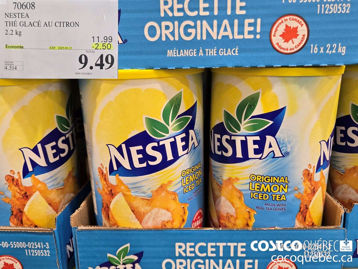 70608 NESTEA THE GLACE AU CITRON 2.2 kg  ($2.00 INSTANT SAVINGS EXPIRES ON 2025-05-25) $9.49