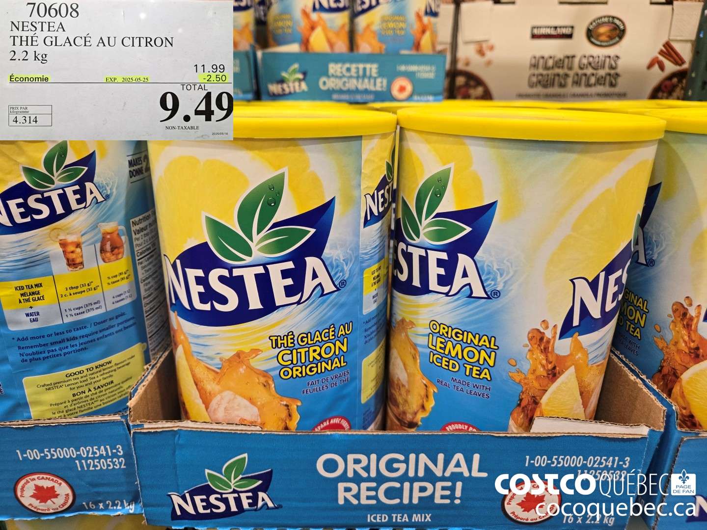 70608 NESTEA THE GLACE AU CITRON 2.2 kg  ($2.50 INSTANT SAVINGS EXPIRES ON 2025-05-25) $9.49
