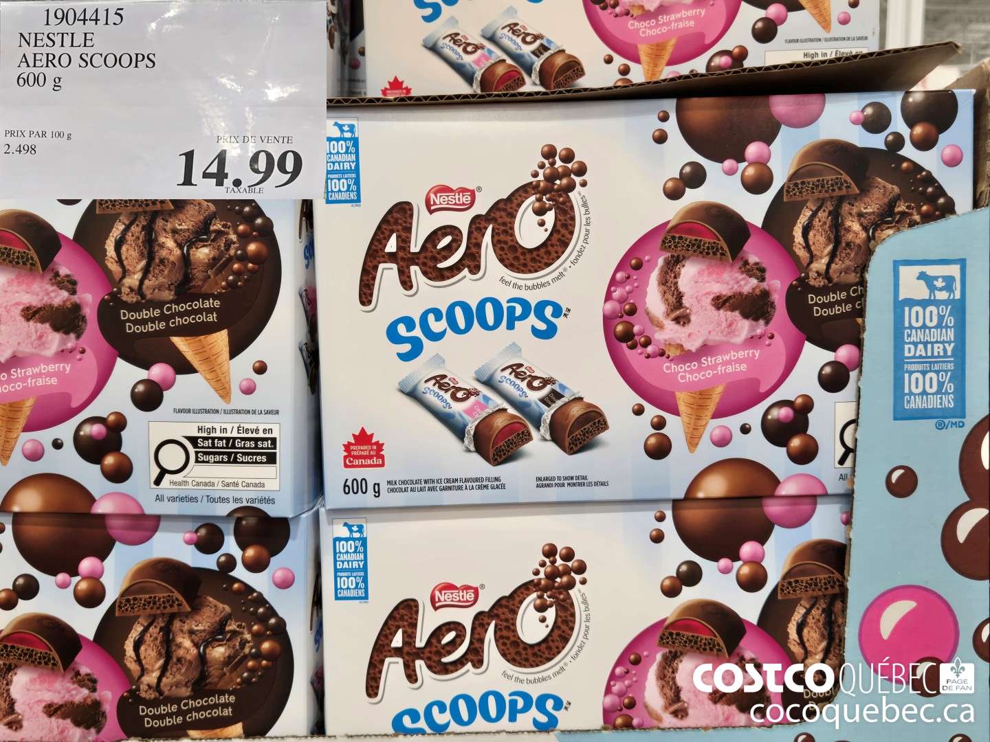 1904415 NESTLE AERO SCOOPS 600 G  $14.99