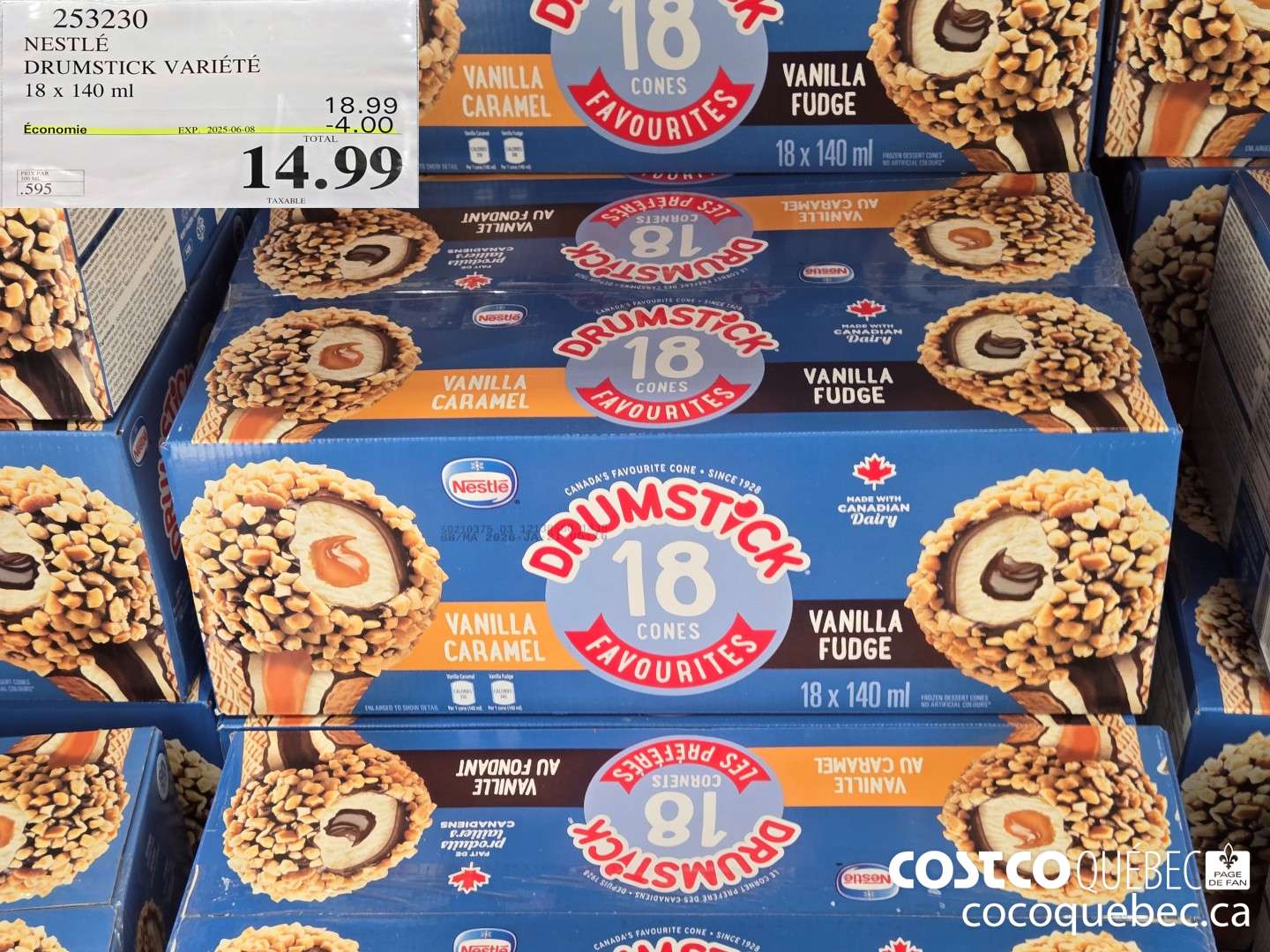253230 NESTLE DRUMSTICK VARIETE 18 x 140 ml  ($4.00 INSTANT SAVINGS EXPIRES ON 2025-06-08) $14.99