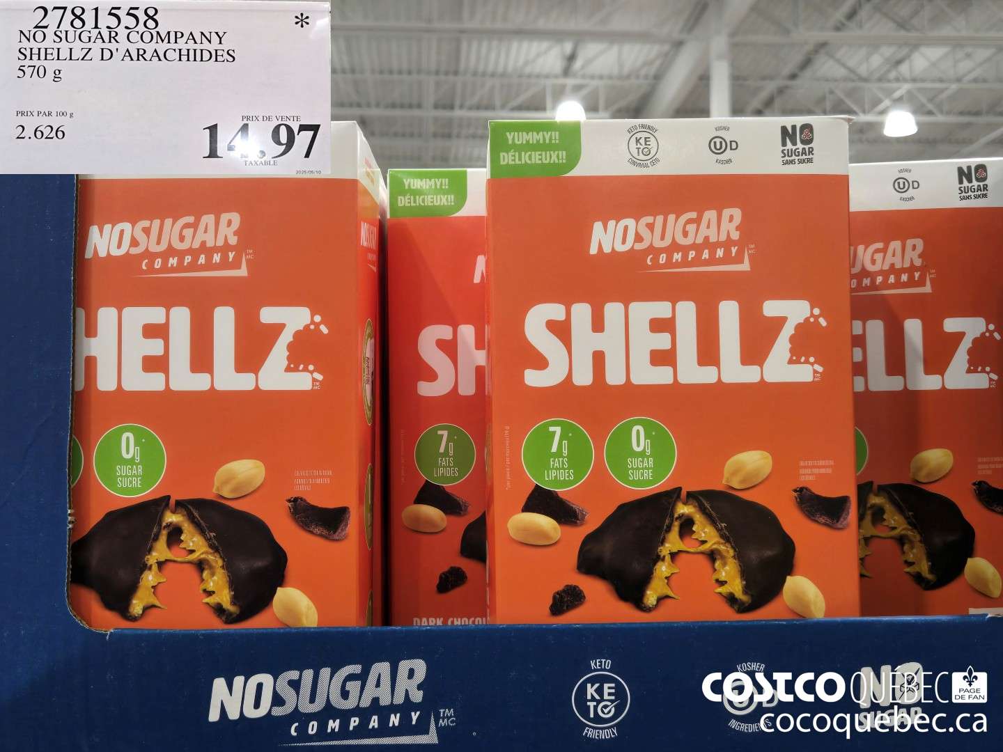 2781558 NO SUGAR COMPANY SHELLZ D'ARACHIDES  $14.97