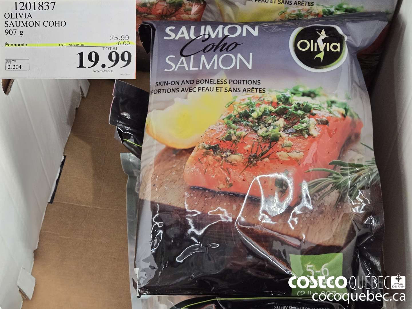 1201837 OLIVIA SAUMON COHO  ($6.00 INSTANT SAVINGS EXPIRES ON 2025-05-18) $19.99