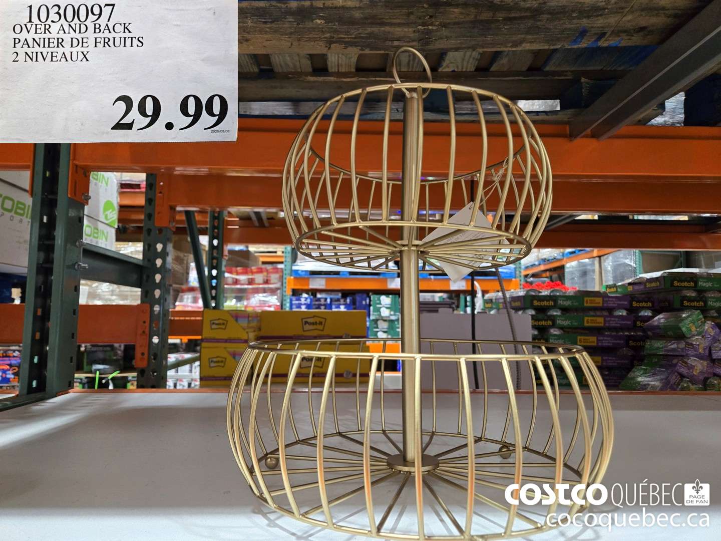 1030097 OVER AND BACK PANIER DE FRUITS 2 NIVEAUX  $29.99