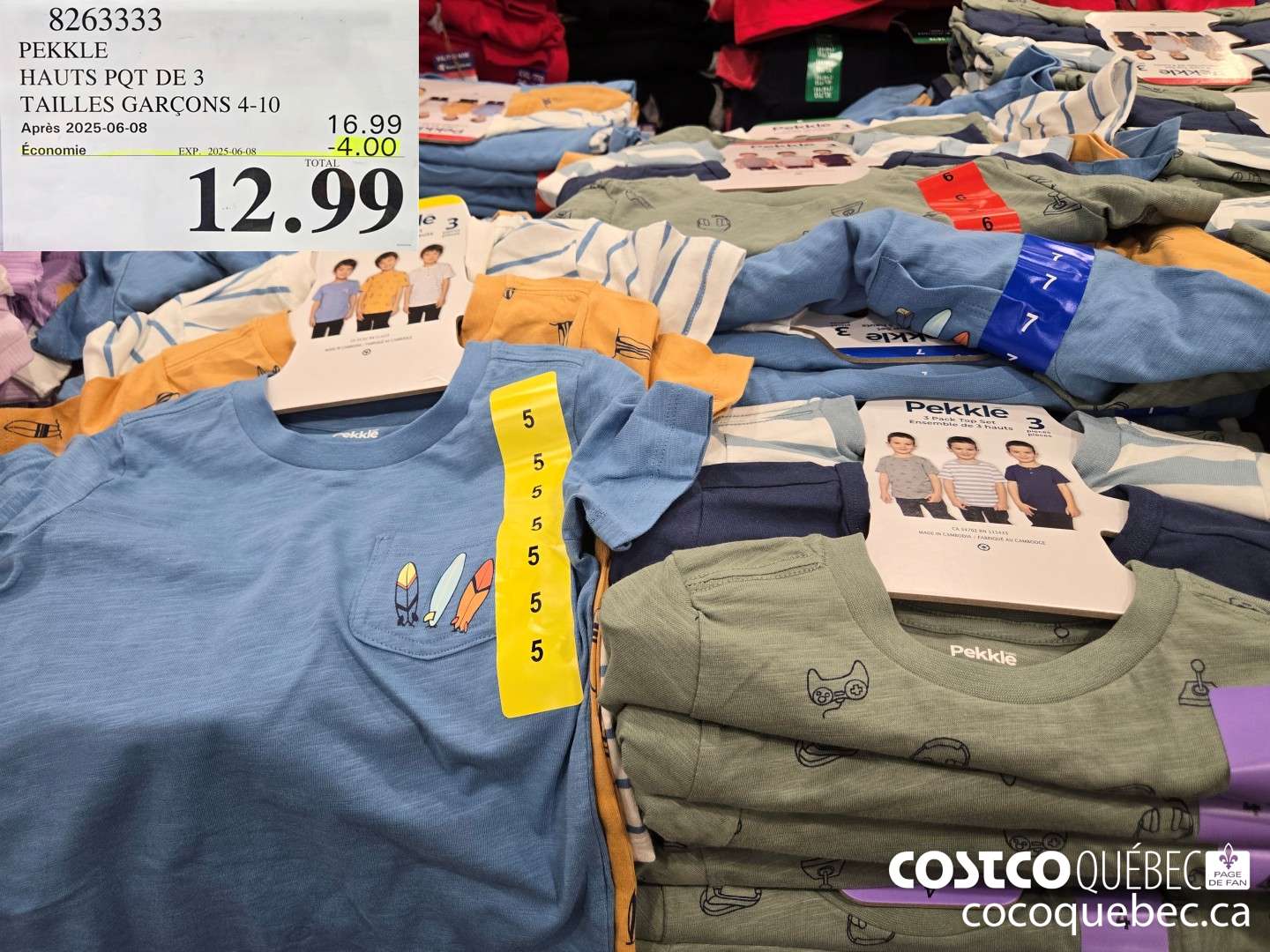 8263333 PEKKLE HAUTS POT DE 3 TAILLES GARCONS 4-10  ($4.00 INSTANT SAVINGS EXPIRES ON 2025-06-08) $12.99