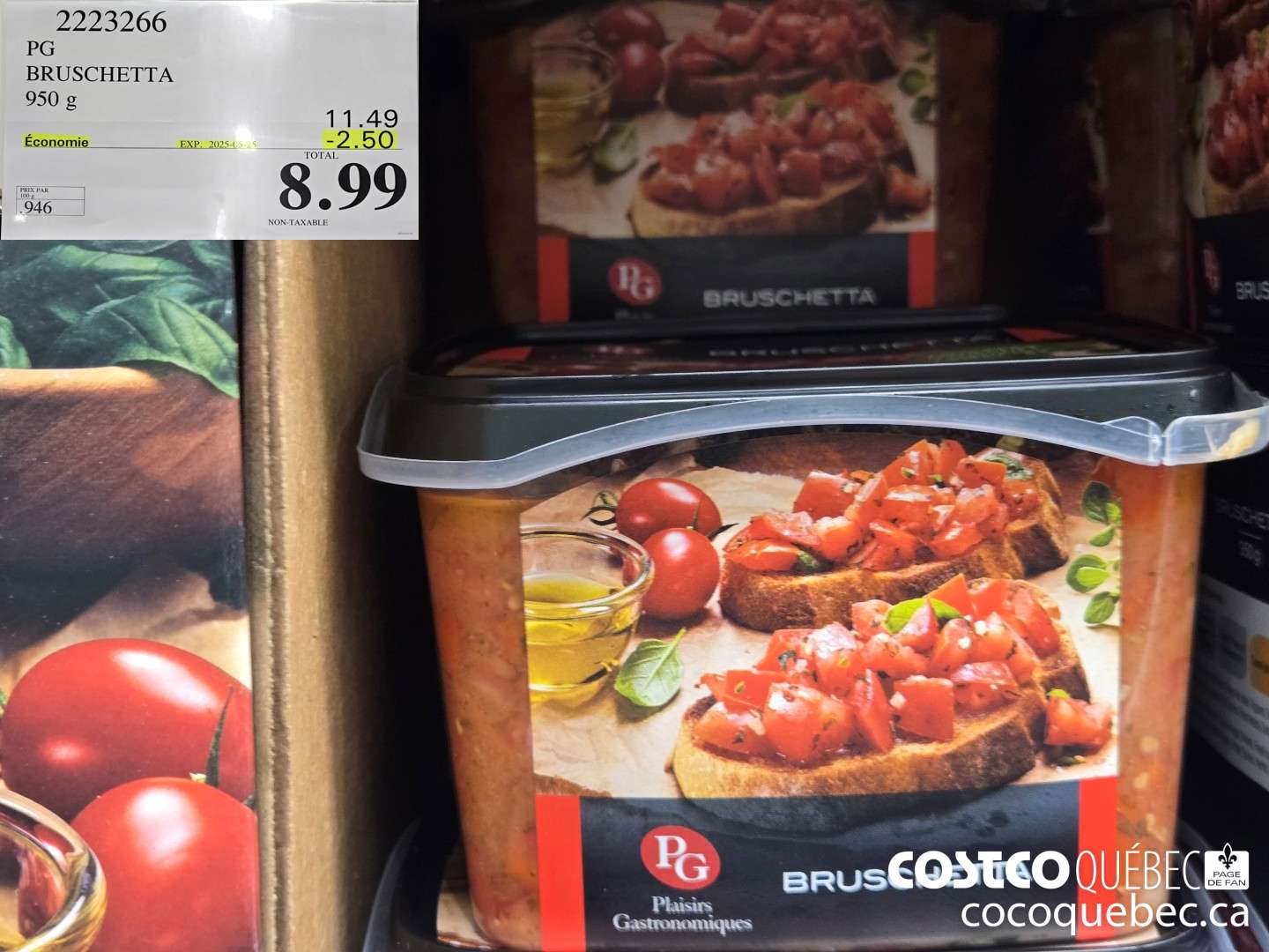 2223266 PG BRUSCHETTA 950 g  (EXPIRES ON 2025-05-25) $8.99