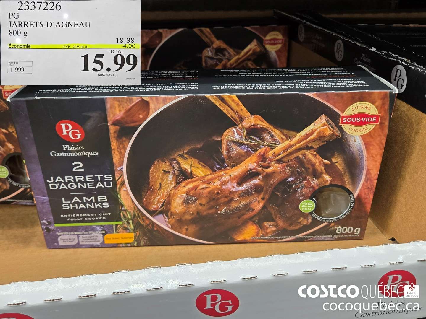 2337226 PG JARRETS D'AGNEAU  ($4.00 INSTANT SAVINGS EXPIRES ON 2025-06-01) $15.99