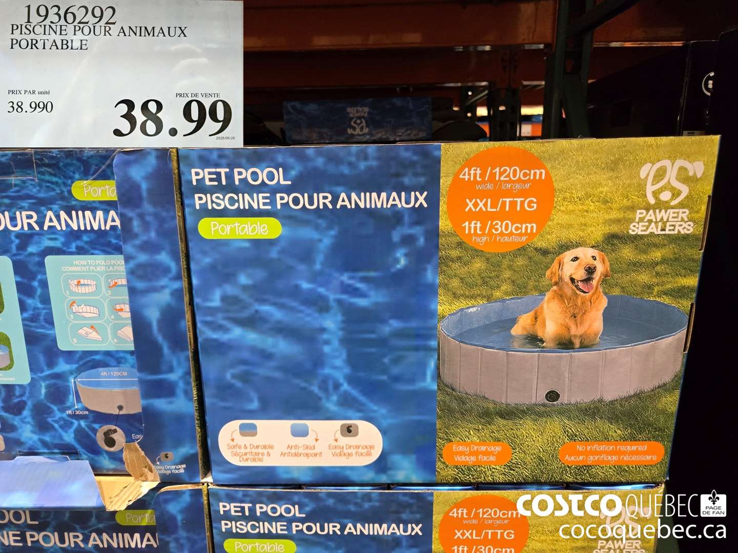 1936292 PISCINE POUR ANIMAUX PORTABLE  $38.99