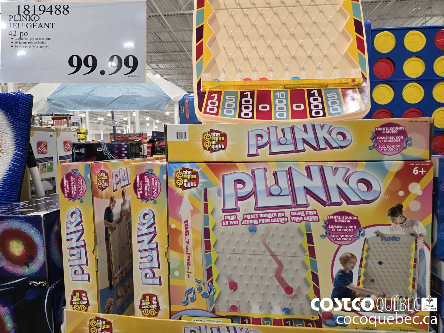 1819488 PLINKO JEU GEANT  $99.99