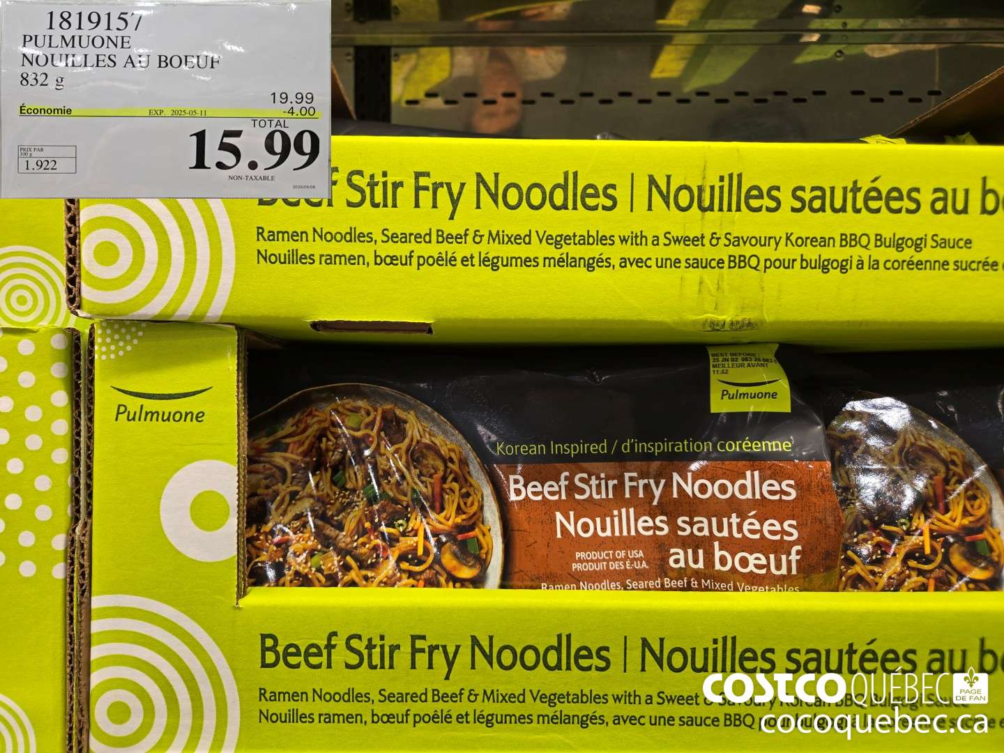 1819157 PULMUONE NOUILLES AU BOEUF  ($4.00 INSTANT SAVINGS EXPIRES ON 2025-05-11) $15.99