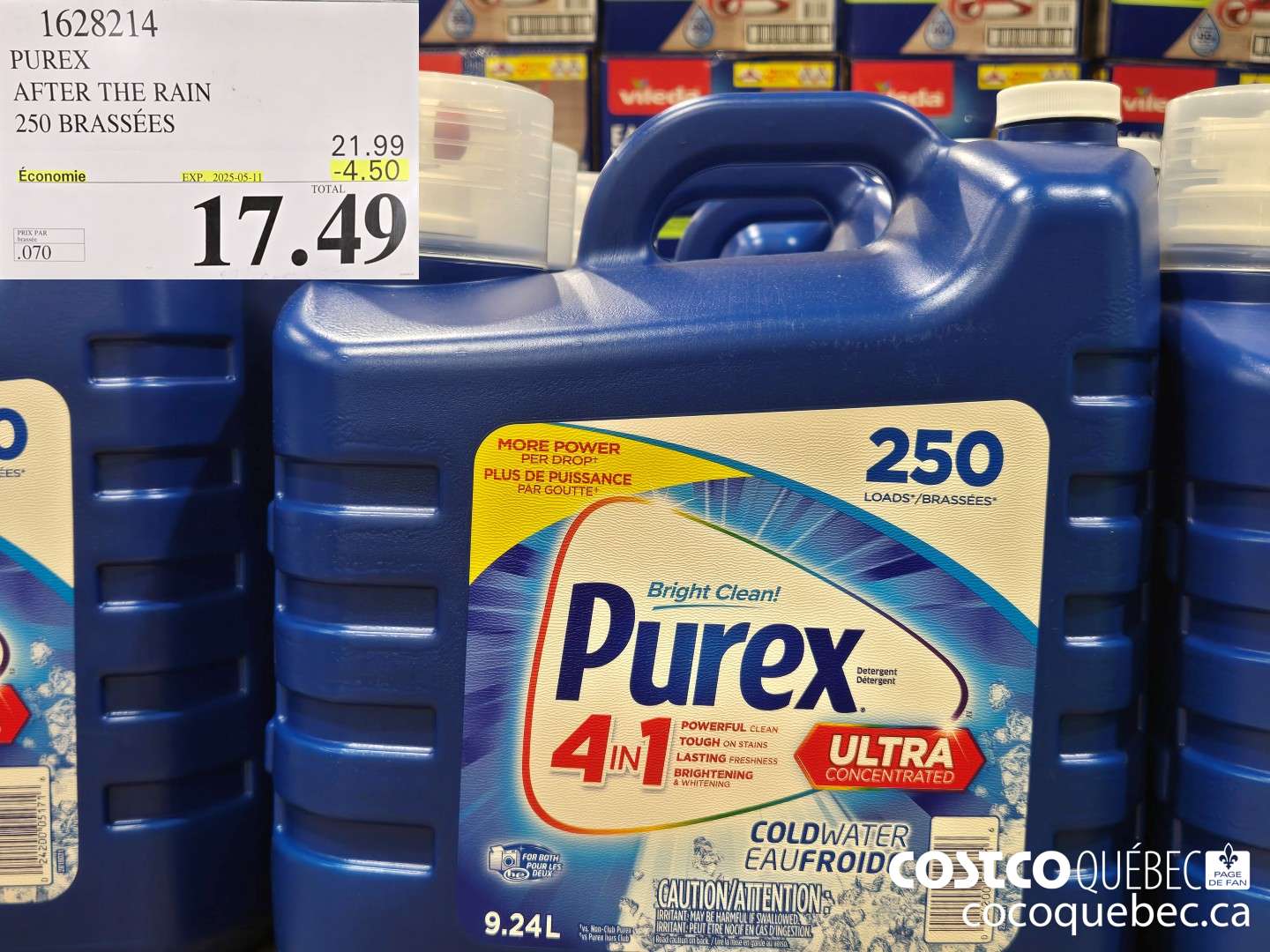 1628214 PUREX AFTER THE RAIN 250 BRASSEES ($4.50 INSTANT SAVINGS EXPIRES ON 2025-05-11) $17.49