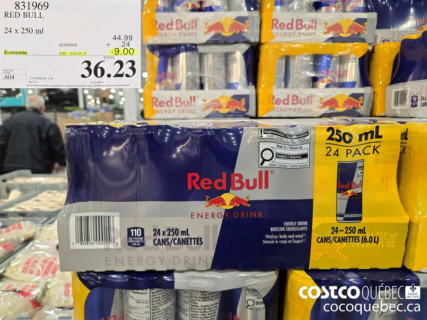 831969 RED BULL 24 x 250 ml  ($9.00 INSTANT SAVINGS EXPIRES ON 2025-05-25) $36.23