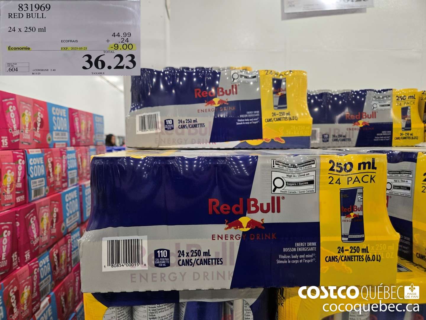 831969 RED BULL 24 x 250 ml  ($9.00 INSTANT SAVINGS EXPIRES ON 2025-05-25) $36.23