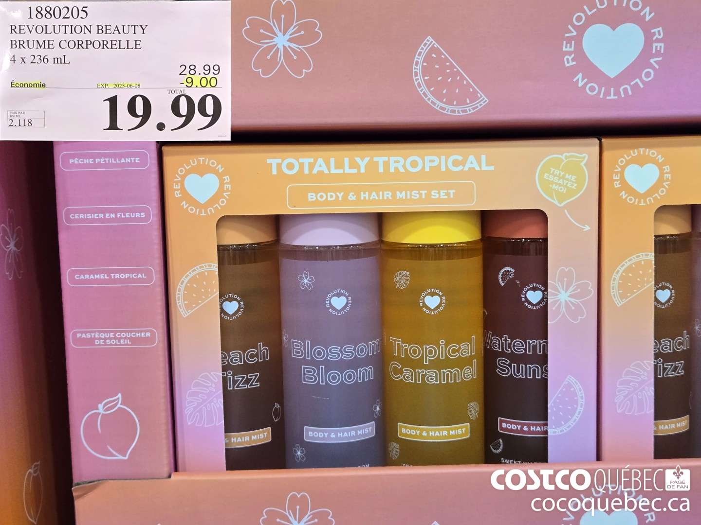 1880205 REVOLUTION BEAUTY BRUME CORPORELLE 4 x 236 mL  ($9.00 INSTANT SAVINGS EXPIRES ON 2025-06-08) $19.99