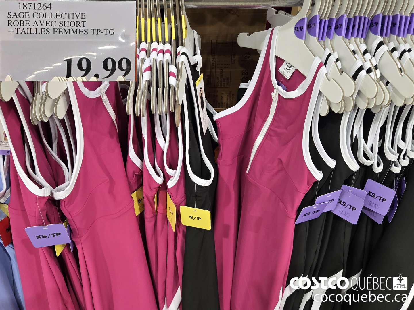 1871264 SAGE COLLECTIVE ROBE AVEC SHORT + TAILLES FEMMES TP-TG  $19.99