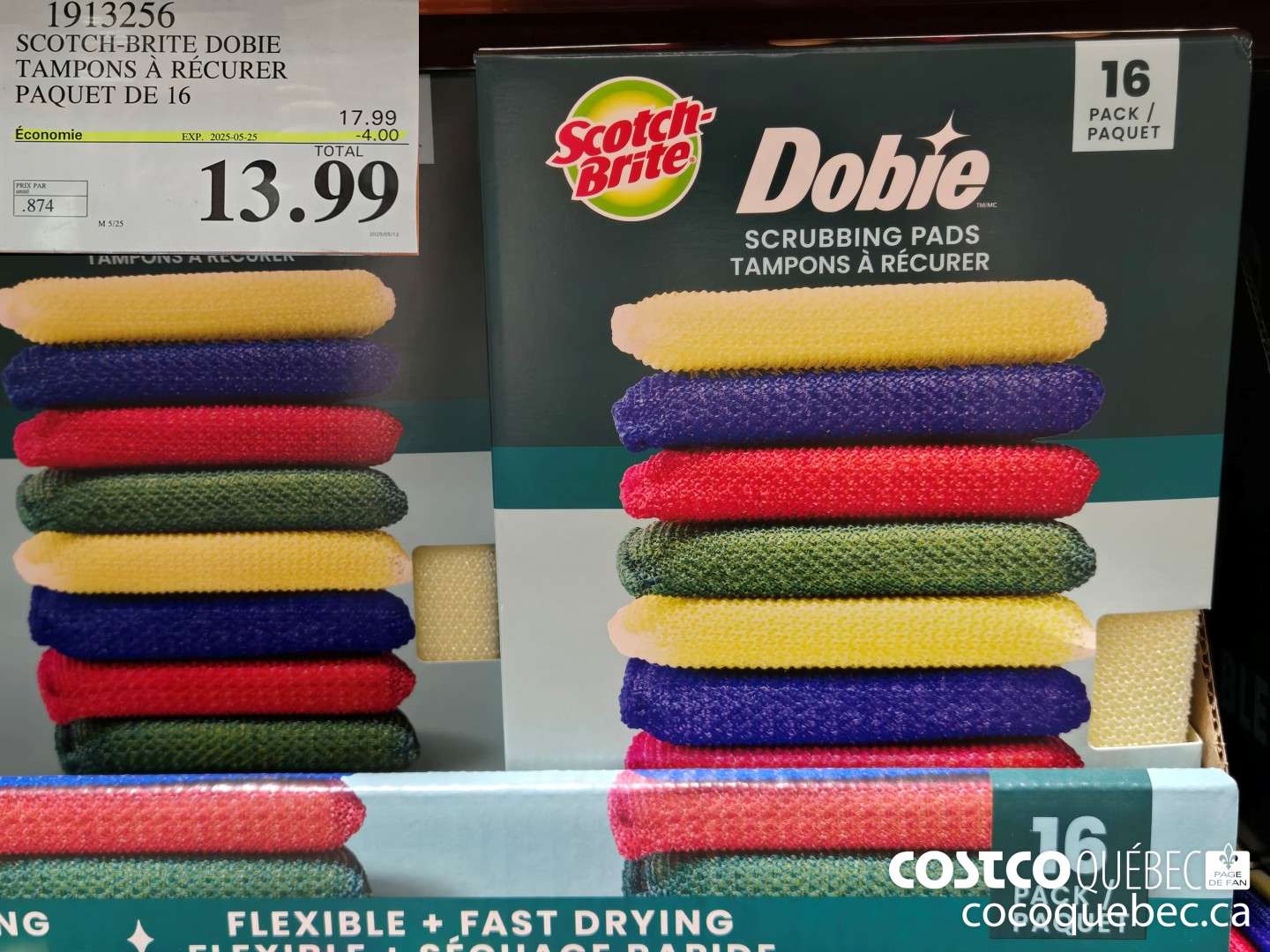 1913256 SCOTCH-BRITE DOBIE TAMPONS A RECOLTER PAQUET DE 16  ($4.00 INSTANT SAVINGS EXPIRES ON 2025-05-25) $17.99