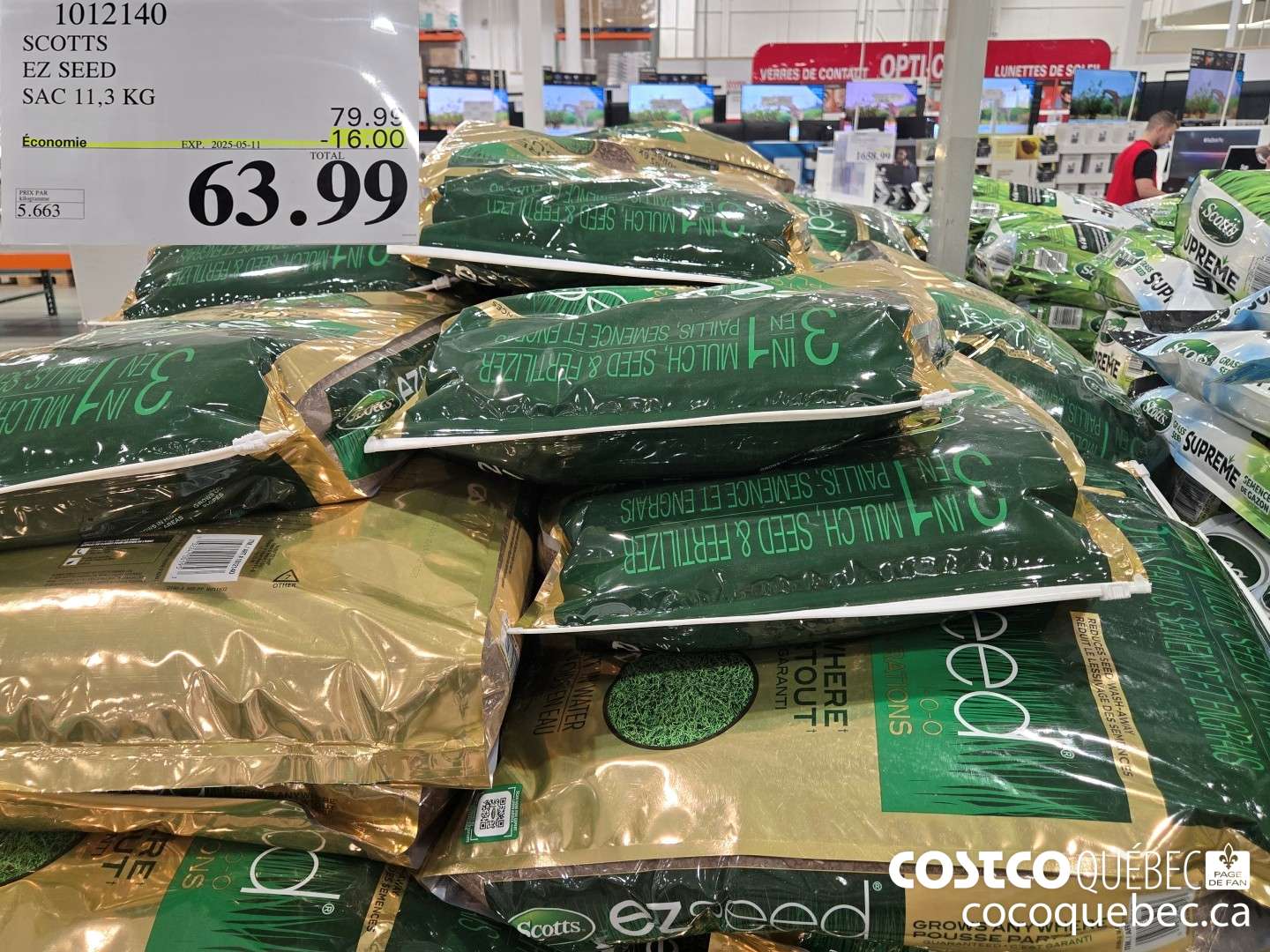 1012140 SCOTTS EZ SEED SAC 11,3 KG ($16.00 INSTANT SAVINGS EXPIRES ON 2025-05-11) $63.99