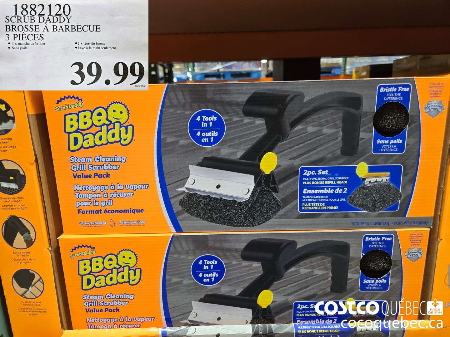 1882120 SCRUB DADDY BROSSE A BARBECUE 3 PIECES  $39.99