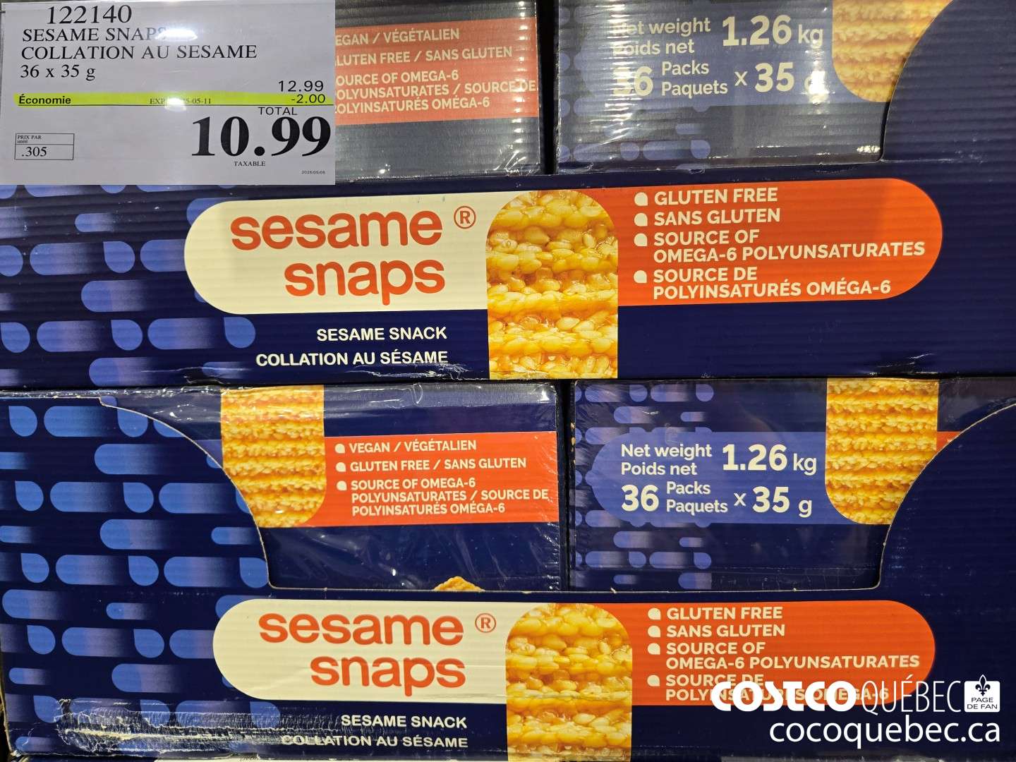 122140 SESAME SNAPS COLLATION AU SESAME  ($2.00 INSTANT SAVINGS EXPIRES ON 2025-05-11) $10.99