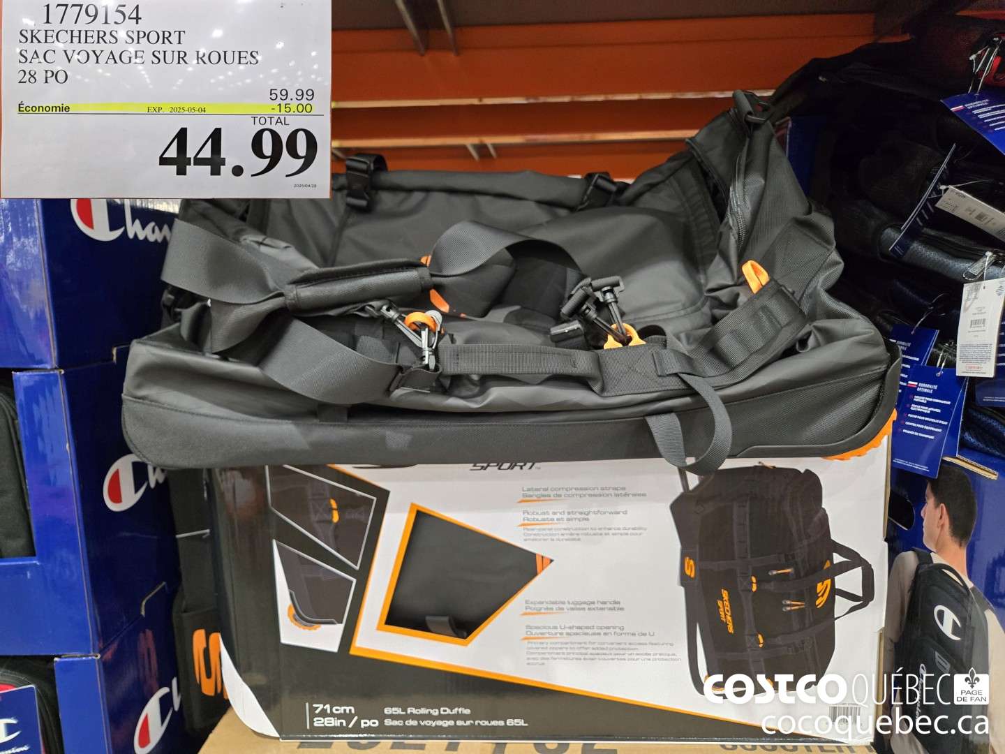 1779154 SKECHERS SPORT SAC VOYAGE SUR ROUES 28 PO  (EXPIRES ON 2025-05-04) $44.99