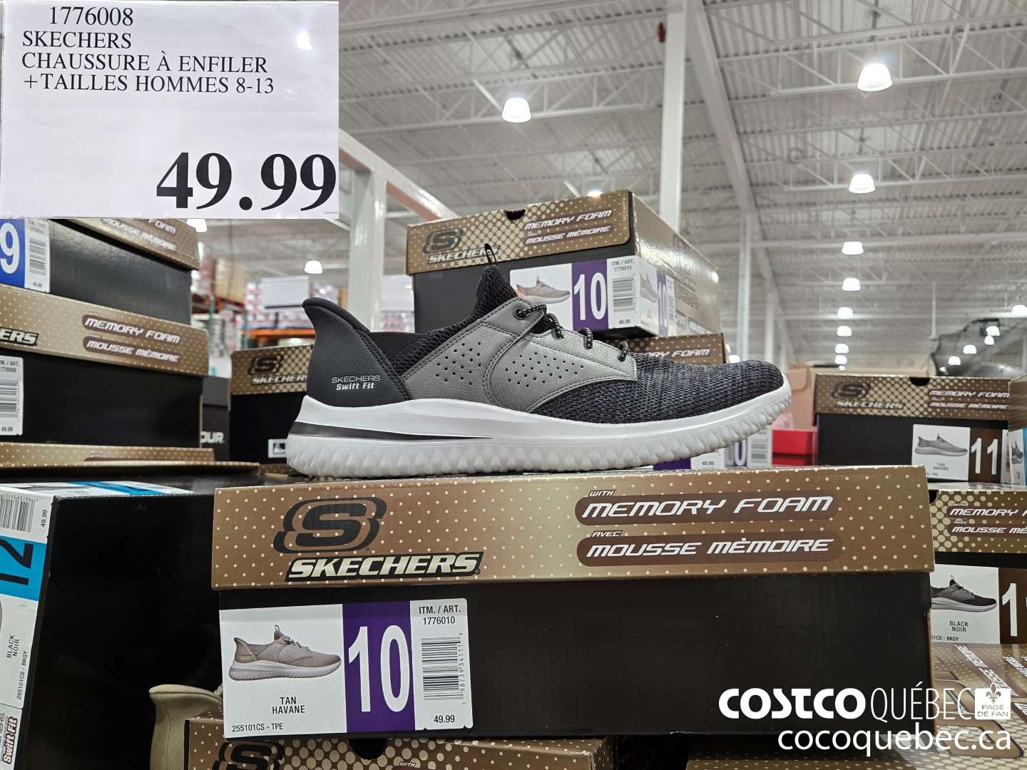 1776008 SKECHERS _ CHAUSSURE A ENFILER +TAILLES HOMMES 8-13  $49.99