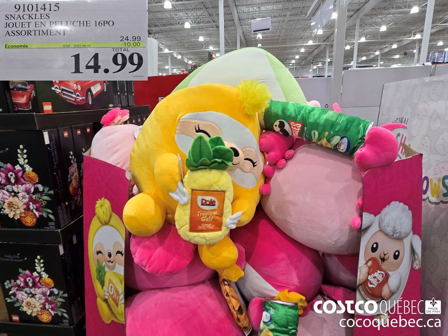 9101415 SNACKLES JOUET EN PELUCHE 16PO ASSORTIMENT  ($10.00 INSTANT SAVINGS EXPIRES ON 2025-06-08) $14.99