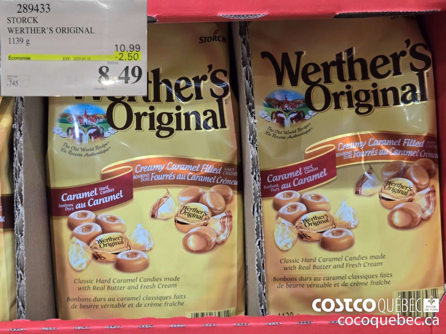 289433 STORCK WERTHER'S ORIGINAL  ($2.50 INSTANT SAVINGS EXPIRES ON 2025-05-18) $8.49