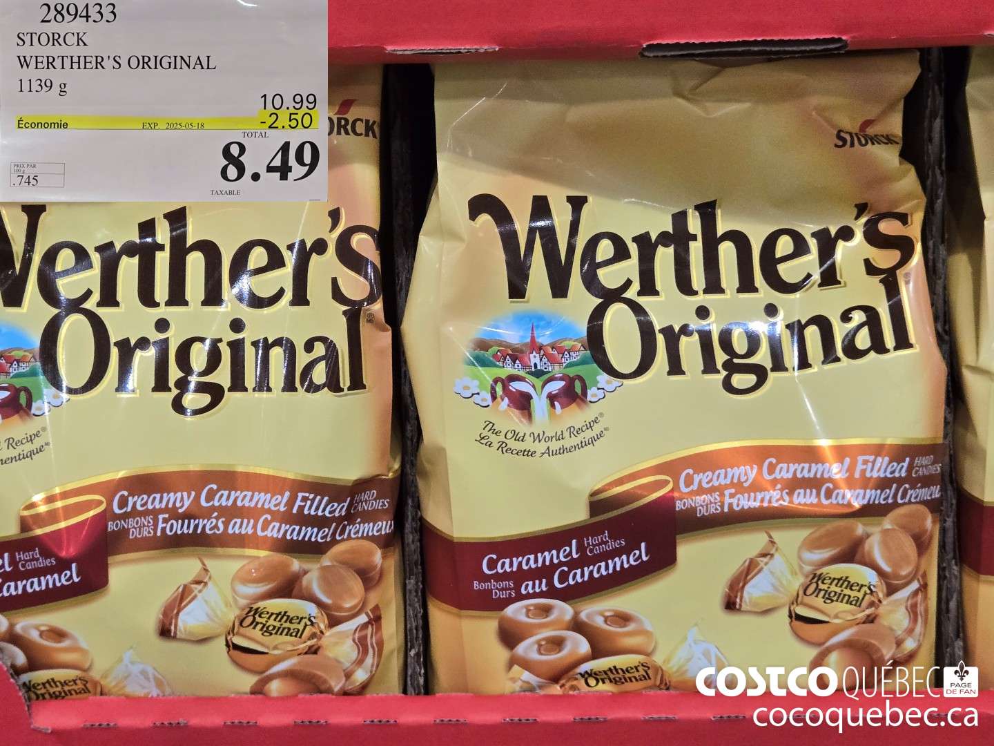 289433 STORCK WERTHER'S ORIGINAL  ($2.50 INSTANT SAVINGS EXPIRES ON 2025-05-18) $8.49