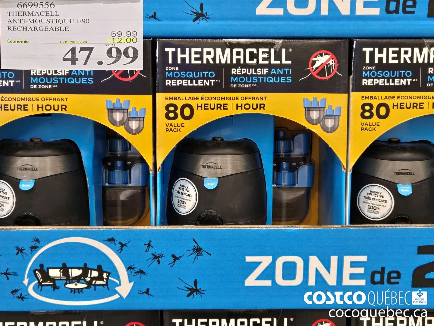 6699556 THERMACELL ANTI-MOUSTIQUE E90 RECHARGEABLE  ($12.00 INSTANT SAVINGS EXPIRES ON 2025-06-08) $47.99