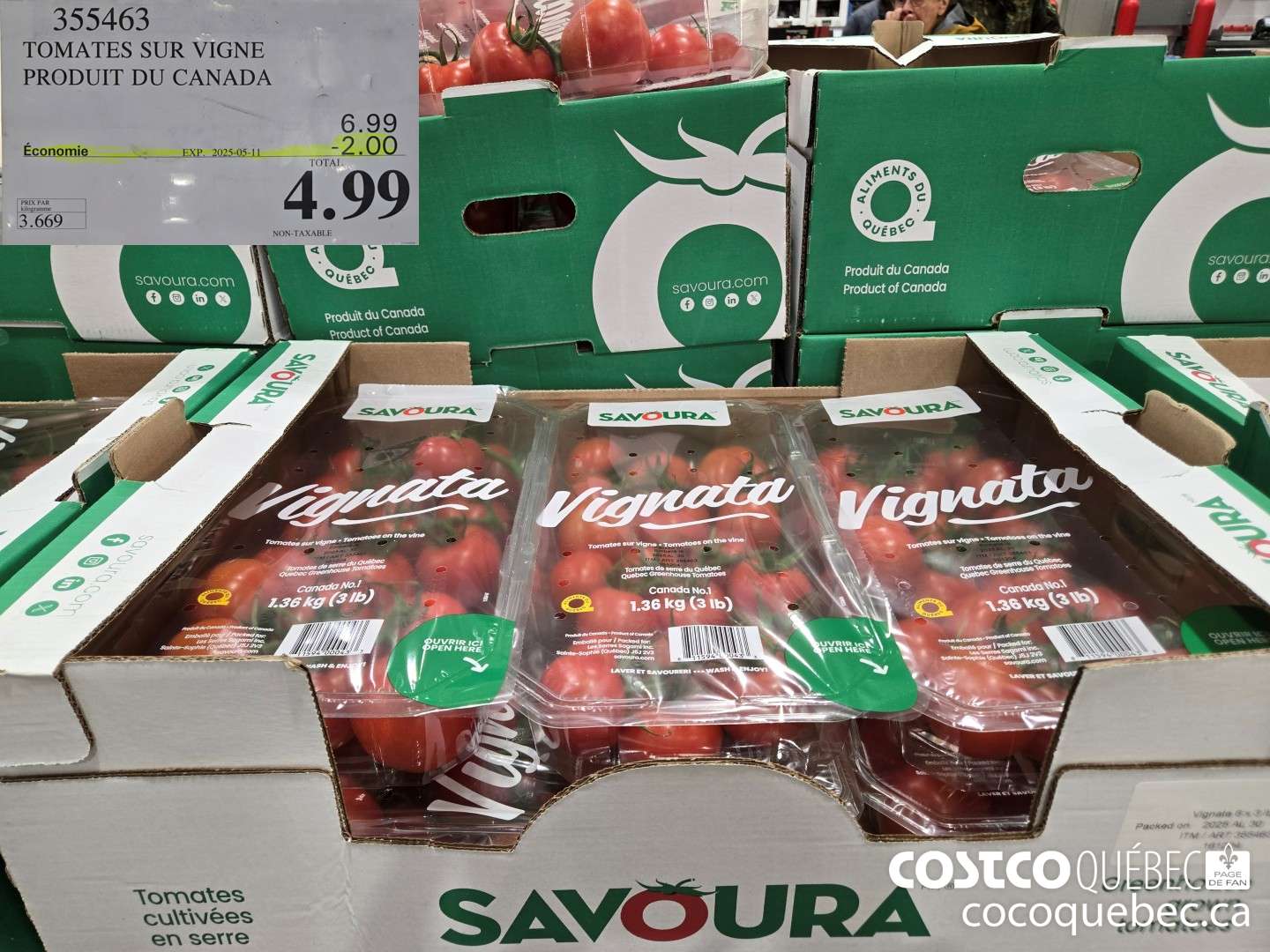 355463 TOMATES SUR VIGNE PRODUIT DU MEXIQUE  ($2.00 INSTANT SAVINGS EXPIRES ON 2025-05-11) $4.99