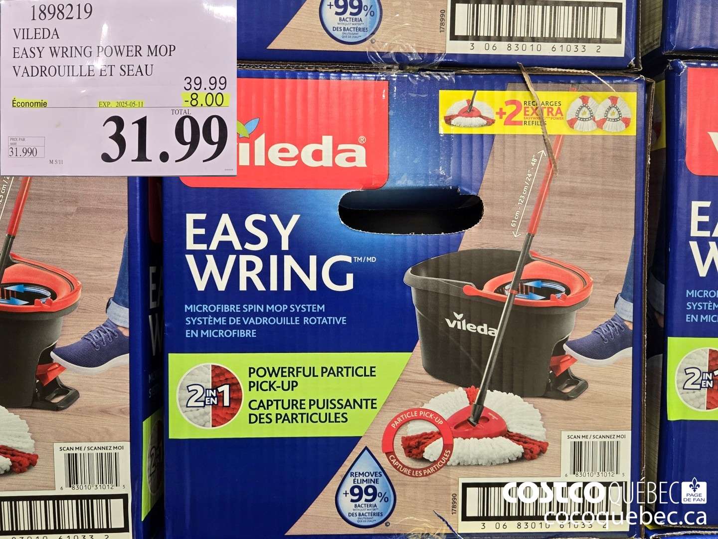 1898219 VILEDA EASY WRING POWER MOP VADROUILLE ET SEAU  ($8.00 INSTANT SAVINGS EXPIRES ON 2025-05-11) $31.99