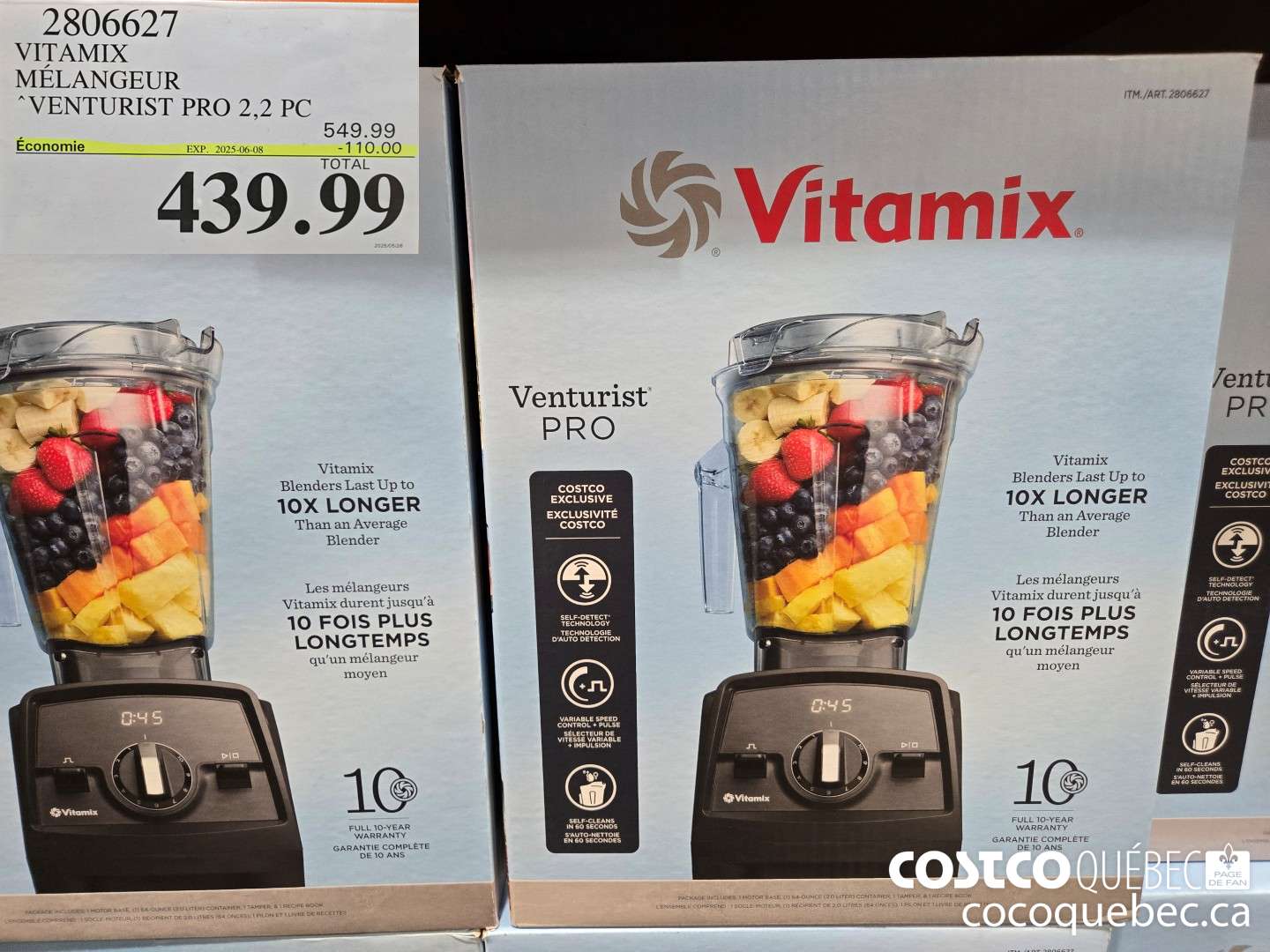 2806627 VITAMIX MELANGEUR VENTURIST PRO  ($110.00 INSTANT SAVINGS EXPIRES ON 2025-06-08) $439.99