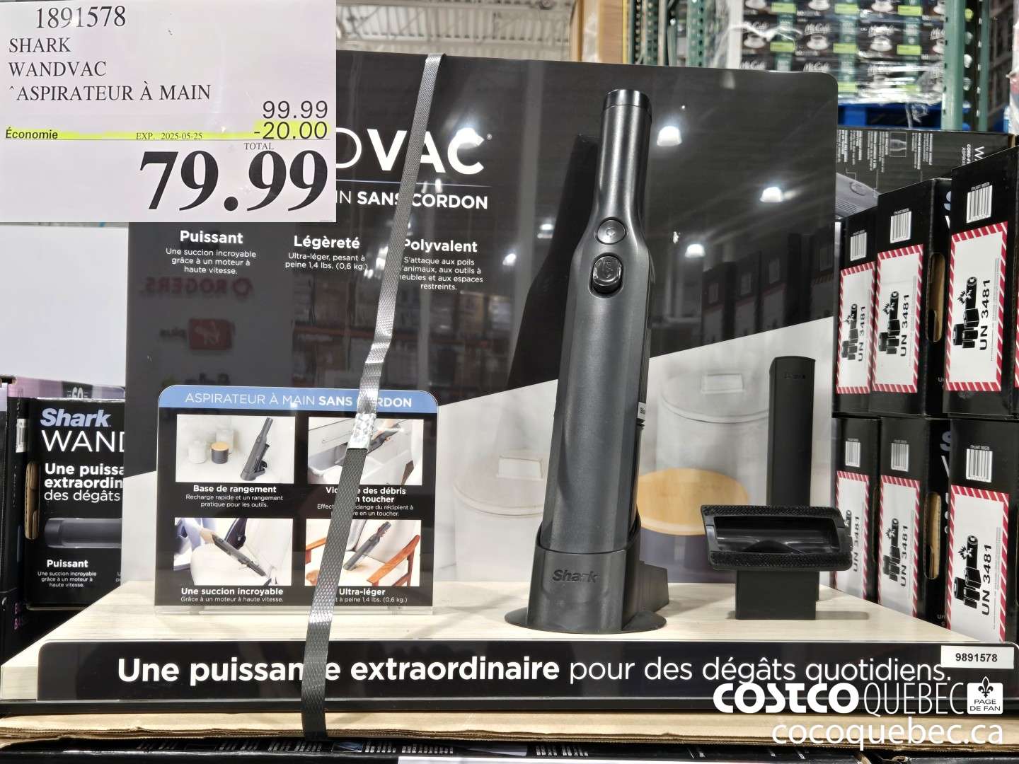 1891578 WANDVAC “ASPIRATEUR A MAIN  ($20.00 INSTANT SAVINGS EXPIRES ON 2025-05-25) $79.99