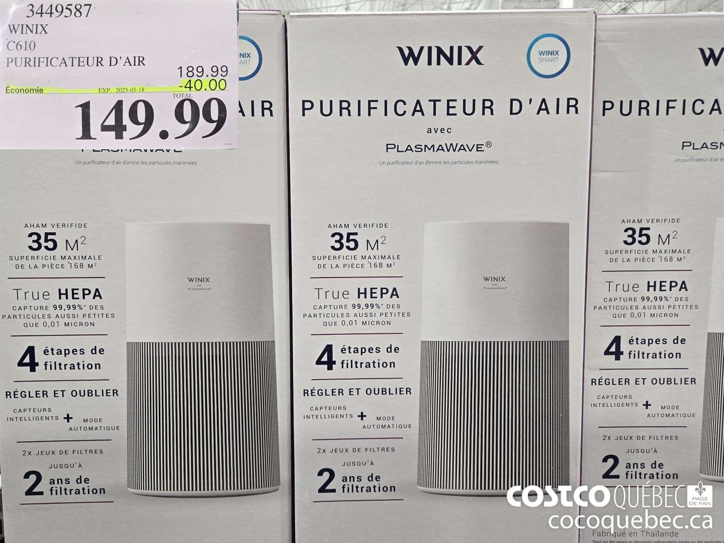 3449587 WINIX C 610  ($40.00 INSTANT SAVINGS EXPIRES ON 2025-05-18) $149.99