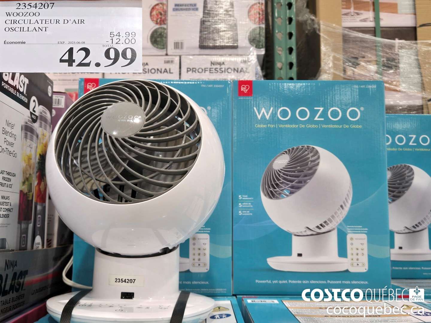 2354207 WOOZOO CIRCULATEUR D'AIR OSCILLANT ak 42.99  ($12.00 INSTANT SAVINGS EXPIRES ON 2025-06-08) $42.99