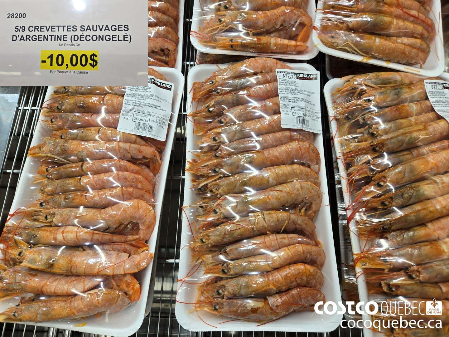 28200 5/9 CREVETTES SAUVAGES D'ARGENTINE (DECONGELE)  ($10.00 INSTANT SAVINGS)