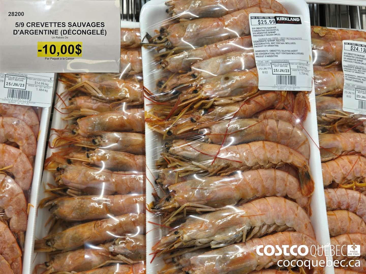 28200 5/9 CREVETTES SAUVAGES D'ARGENTINE (DECONGELE)  ($10.00 INSTANT SAVINGS)