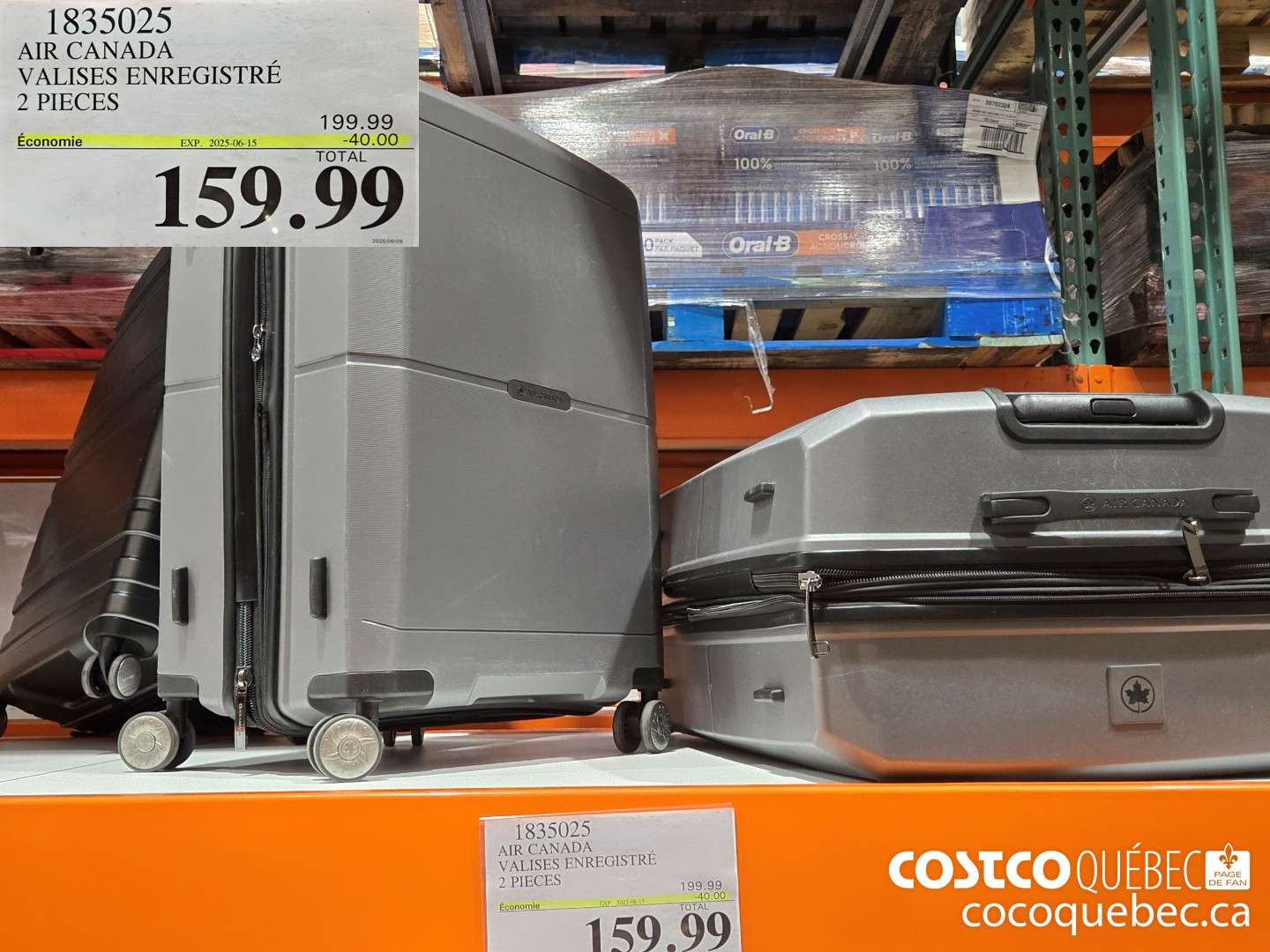 1835025 AIR CANADA VALISES ENREGISTRE 2 PIECES  ($40.00 INSTANT SAVINGS EXPIRES ON 2025-06-15) $159.99