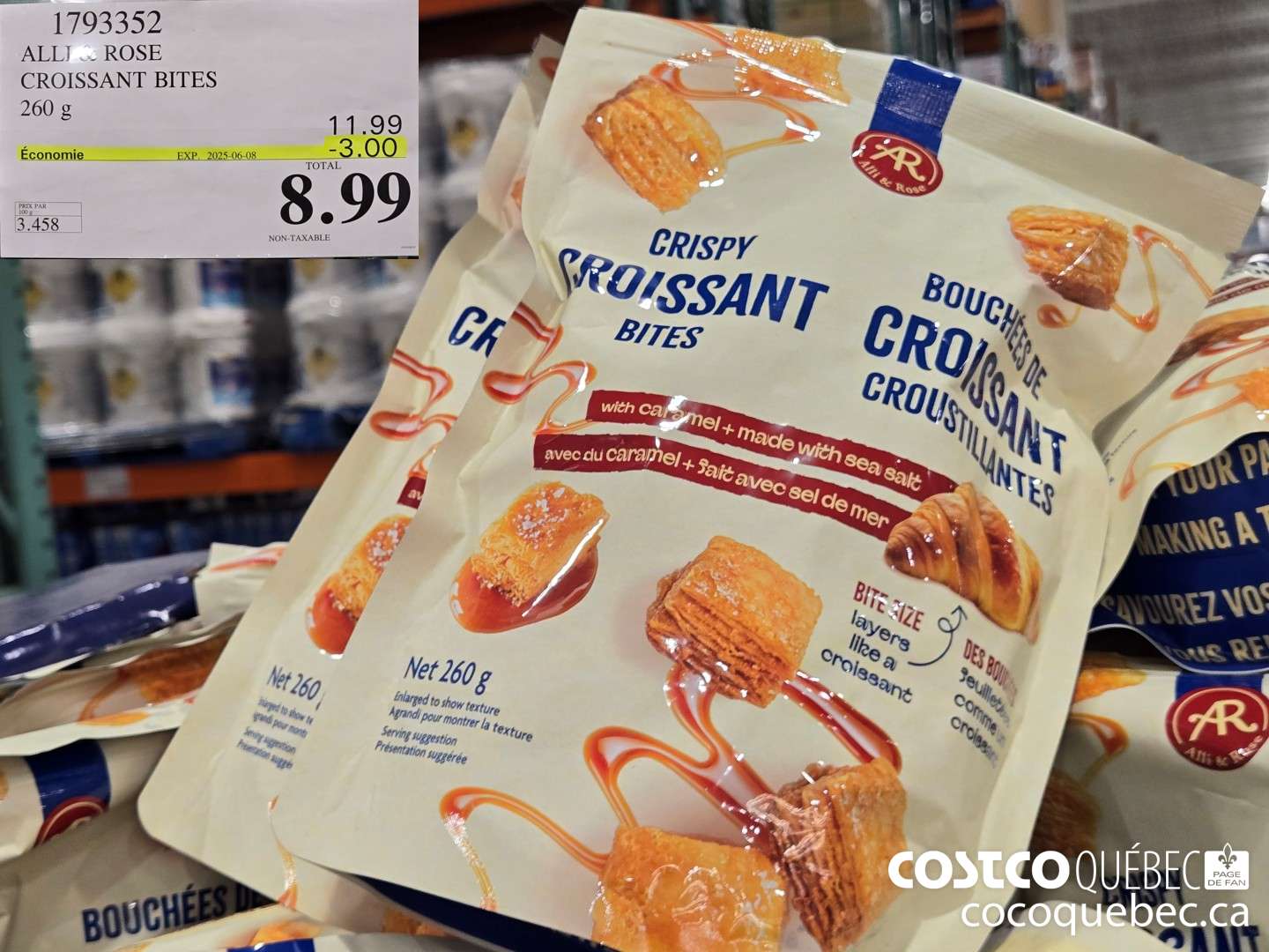 1793352 ALLI & ROSE CROISSANT BITES 260 g  ($3.00 INSTANT SAVINGS EXPIRES ON 2025-06-08) $8.99