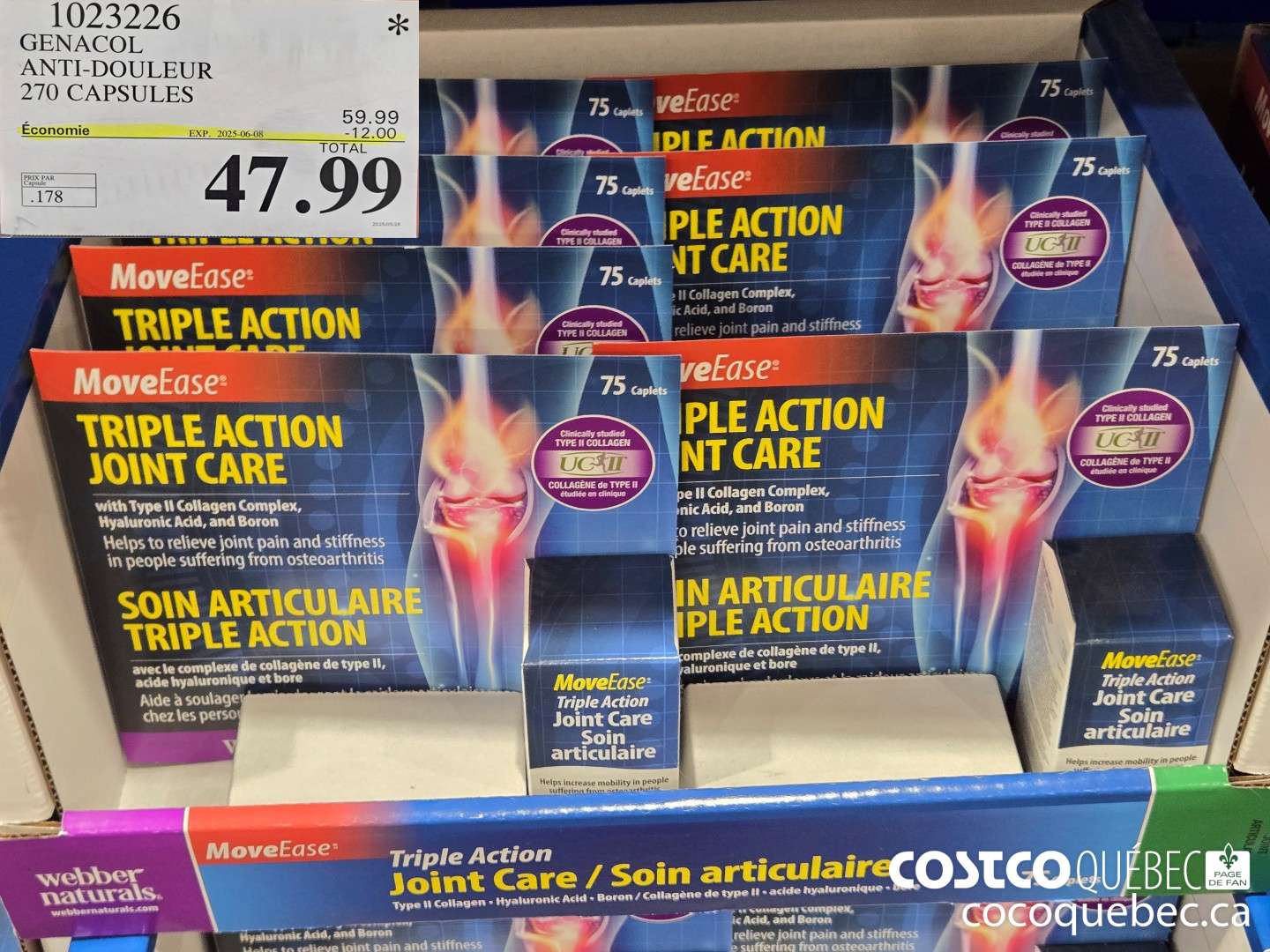 1023226 ANTI-DOULEUR 270 CAPSULES  ($12.00 INSTANT SAVINGS EXPIRES ON 2025-06-08) $47.99